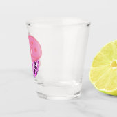 Modern Pink Cowgirl Cowboy Hat Disco Rodeo Schnapsglas (Rechts)
