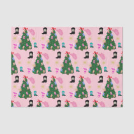Modern Pink Cowgirl Western Boots Christmas Tree Seidenpapier