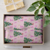 Modern Pink Cowgirl Western Boots Christmas Tree Seidenpapier (Geschenk)