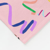 Modern Pink Cowgirl Western Boots Confetti Fleecedecke (Ecke)