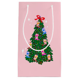 Modern Pink Cowgirl Western Boots Weihnachten Kleine Geschenktüte