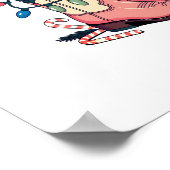 Modern Pink Cowgirl Western Boots Weihnachten Poster (Ecke)