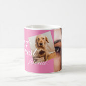 Modern Pink Cup 2 Foto Bester Freund Kaffeetasse (Mittel)