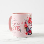 Modern Pink Cup of Love Ingredients Name Tasse (Vorderseite Links)