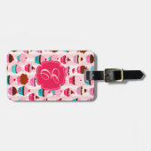 Modern Pink Cupcakes Girly Gepäckanhänger (Vorderseite horizontal)