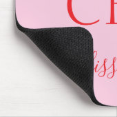 Modern Pink Der CEO-Name | Bestes Mädchen-Geschenk Mousepad (Ecke)
