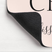 Modern Pink Der CEO Name | Bestes Mädchen-Geschenk Mousepad (Ecke)