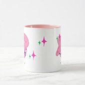 Modern Pink Disco Cowgirl Cowboy Tasse (Zentrum)