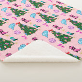 Modern Pink Disco Cowgirl Rodeo Weihnachtsbaum Sherpadecke (3/4)