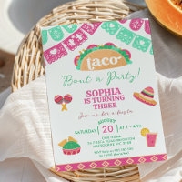Modern Pink Fiesta Taco Bout Ein Party zum Geburts