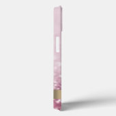 Modern Pink Flamingo Blume Glitzer Bokeh Case-Mate iPhone Hülle (Rückseite / Rechts)