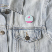 Modern Pink Flamingo, vielen Dank Button (Beispiel)