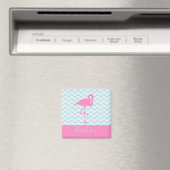 Modern Pink Flamingo, vielen Dank Magnet (In Situ (Geschirrspüler))