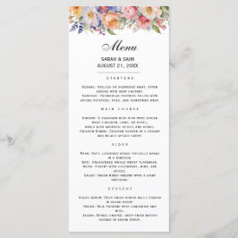 Modern Pink Floral Islamic Menu Card Menükarte