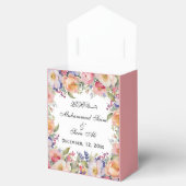 Modern Pink Floral Nikah Muslime Einladung Geschenkschachtel (Geöffnet)
