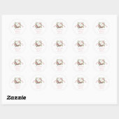 Modern Pink Flower Baptism Sticker (Blatt)
