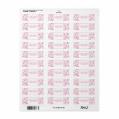 Modern Pink Flower Garden Boho Rücksendeadresse (Vorne)