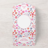 Modern Pink Flower Garden Boho Wedding All In One Einladung (Außenbereich)