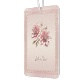 Modern Pink Flowers Air Freshener Autolufterfrischer (Links)