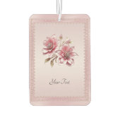Modern Pink Flowers Air Freshener Autolufterfrischer (Rückseite)
