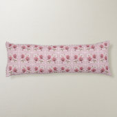 Modern Pink Flowers Body Pillow Seitenschläferkissen (Rückseite)