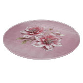 Modern Pink Flowers Cutting Board Schneidebrett (Ecke)