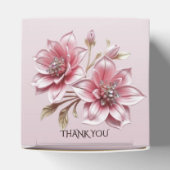 Modern Pink Flowers Favor Box Geschenkschachtel (Oben)