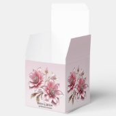 Modern Pink Flowers Favor Box Geschenkschachtel (Geöffnet)