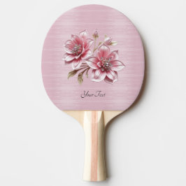 Modern Pink Flowers Ping Pong Paddle Tischtennis Schläger