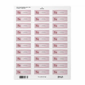 Modern Pink Flowers Return Address Label (Vorne)