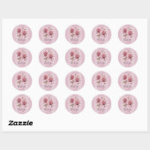 Modern Pink Flowers Sticker (Blatt)