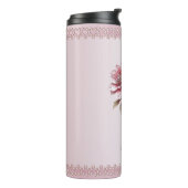 Modern Pink Flowers Thermal Tumbler Thermosbecher (Nach links gedreht)