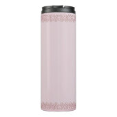 Modern Pink Flowers Thermal Tumbler Thermosbecher (Rückseite)