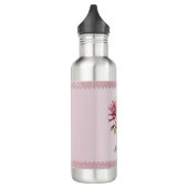 Modern Pink Flowers Water Bottle Edelstahlflasche (Links)