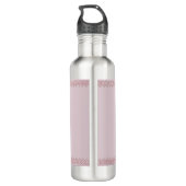 Modern Pink Flowers Water Bottle Edelstahlflasche (Rückseite)