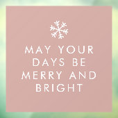 Modern Pink frohe Weihnachten | Feiertagsfenster Fensteraufkleber (Blatt 3)