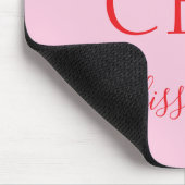 Modern Pink Future CEO Name | Bestes Mädchen-Gesch Mousepad (Ecke)