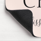 Modern Pink Future CEO Name | Bestes Mädchen-Gesch Mousepad (Ecke)