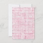 Modern Pink Gingham Fresh Off Market Vielen Dank Dankeskarte (Rückseite)