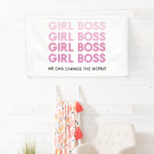 Modern Pink Girl Boss Bestes Girl-Geschenk Banner (Insitu)