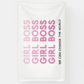 Modern Pink Girl Boss Bestes Girl-Geschenk Banner (Vertikal)