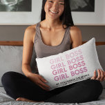 Modern Pink Girl Boss Bestes Girl-Geschenk Dekokissen<br><div class="desc">Modern Pink Girl Boss Bestes Girl-Geschenk</div>