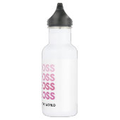 Modern Pink Girl Boss Bestes Girl-Geschenk Edelstahlflasche (Rechts)