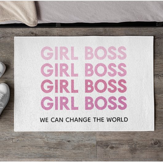 Modern Pink Girl Boss Bestes Girl-Geschenk Fußmatte