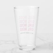 Modern Pink Girl Boss Bestes Girl-Geschenk Glas (Rückseite)