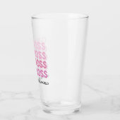 Modern Pink Girl Boss Bestes Girl-Geschenk Glas (Links)