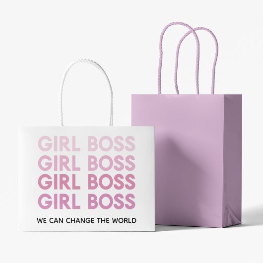 Modern Pink Girl Boss Bestes Girl-Geschenk Große Geschenktüte