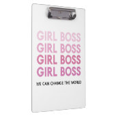 Modern Pink Girl Boss Bestes Girl-Geschenk Klemmbrett (Rechts)