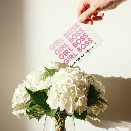 Modern Pink Girl Boss Bestes Girl-Geschenk Magnetkarte