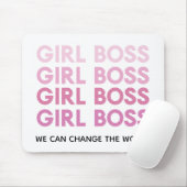 Modern Pink Girl Boss Bestes Girl-Geschenk Mousepad (Mit Mouse)